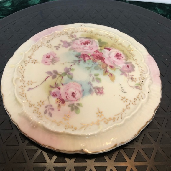 Vintage Trivet Plate from Royal Crown Chantilly Rose Hand Painted - Picture 4 of 8
